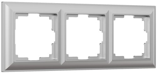 Рамка универсальная Werkel Fiore 3-м. серебро фото Рамка универсальная Werkel Fiore 3-м. серебро картинка